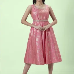 Akkriti by Pantaloons Pink Printed A-Line Dress-picture-35