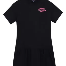 Tommy Hilfiger Kids Navy Solid Dress-image-49
