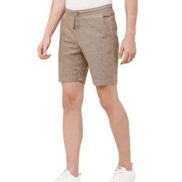 Cavallo By Linen Club Brown Textured Shorts image 3