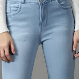 showoffff SHOWOFF Blue Solid Mid Rise Jeans image 5