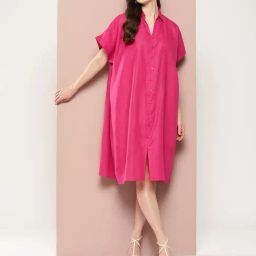 Qurvii Magenta Shirt Dress-picture-12