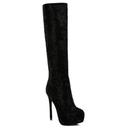 London Rag Women's Black Stiletto Booties image 2
