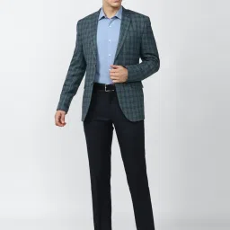 Van Heusen Blue Slim Fit Checks Blazer image 5