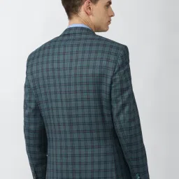 Van Heusen Blue Slim Fit Checks Blazer image 2
