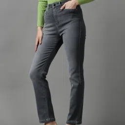 showoffff SHOWOFF Grey Solid Mid Rise Jeans image 3