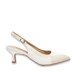 Allen Solly Women's White & Beige Back Strap Stilettos-picture-27