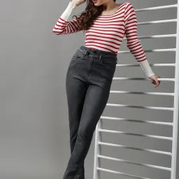 showoffff SHOWOFF Grey Cotton Solid Mid Rise Jeans image 4
