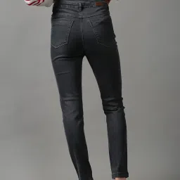 showoffff SHOWOFF Grey Cotton Solid Mid Rise Jeans image 2