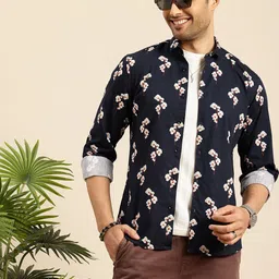 Mast & Harbour Floral Printed Pure Cotton Casual Shirt-picture-39