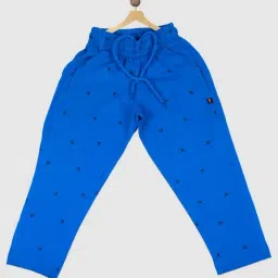 Proteens Kids Royal Blue Cotton Printed Trackpants-image-33
