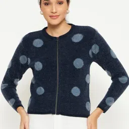 Duke Navy Polka Dot Cardigan-image-0