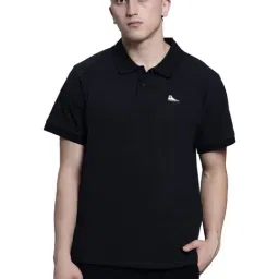 Converse Black Creative Shoe Patch Logo Printed Regular Fit Polo Shirt-picture-40