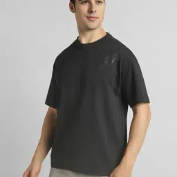 Simon Carter London Black Cotton Regular Fit Printed T-Shirt image 3