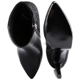 London Rag Women's Black Stiletto Booties image 3