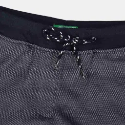 United Colors of Benetton Kids Navy Textured Pattern Joggers image 3