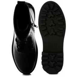 London Rag Women's Black Derby Boots image 3