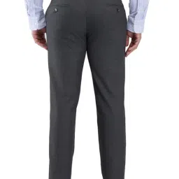 Park Avenue Grey Regular Fit Trousers image 2