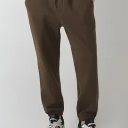 Bewakoof Heavy Duty 1.0 Men's Chocolate Brown Oversized Brushed Joggers-picture-12