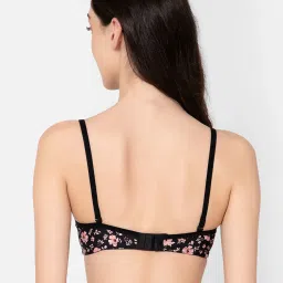 Clovia Black Printed Full Coverage T-Shirt Bra image 2