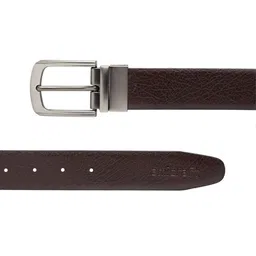 amicraft Men Black & Coffee Brown Solid Reversible Belt image 3