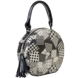 Spice Art Black Printed Medium Handbag image 5