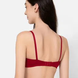 Clovia Maroon Cotton Full Coverage T-Shirt Bra image 2