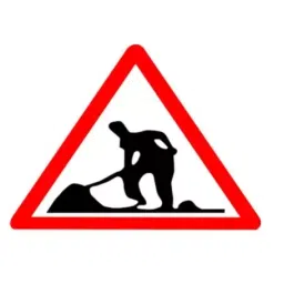 Ladwa 600 mm Men At Work Cautionary Retro Reflective Road Signage, (1 Pcs)-picture-40