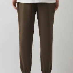 Bewakoof Heavy Duty 1.0 Men's Chocolate Brown Oversized Brushed Joggers image 2