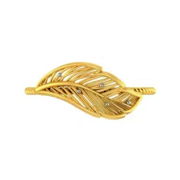 P.C. Chandra Jewellers 14k Gold Charming Leaf Motif With Pretty Accents Casual Ring for Women-picture-15