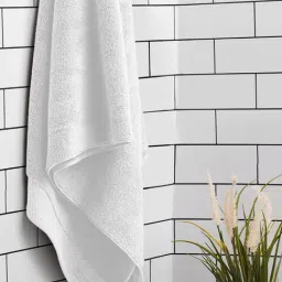 Spaces Luxury Egyption White 670 GSM Cotton Bath Towel-image-1