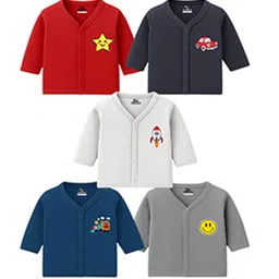 KidBee Kids Pack of 5 Printed Jhablas image 2