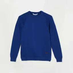 Fame Forever by Lifestyle Kids Blue Cotton Regular Fit Full Sleeves Sweater-picture-41