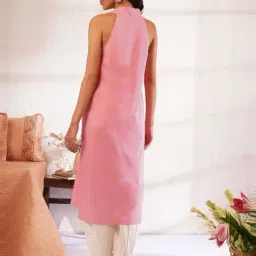 Jaypore Pink Straight Fit Kurta image 2