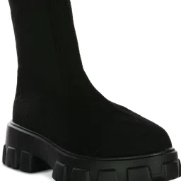 London Rag Solid Black Casual Boots image 4