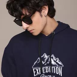 The Roadster Lifestyle Co. Embroidered Relaxed Hooded Sweatshirt-image-1