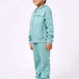 Ed-a-Mamma Boys Hooded Open Front Pure Cotton Jacket image 2