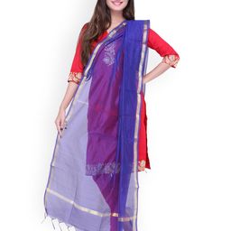 Dupatta Bazaar Blue Silk Dupatta-picture-17