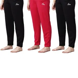 Pack of 3 Women Cotton Regular Fit Pyjama with Side Pockets-image-46