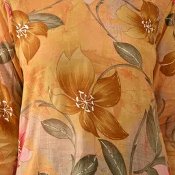 HARIKS Floral Printed V-Neck Cotton Kurti image 3