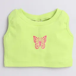 Aww Hunnie Knitted Sleeveless Butterfly Printed Tank Top - Green-picture-16
