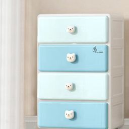R for Rabbit Bear Buddy Storage Drawer Unit - Blue & White-picture-3