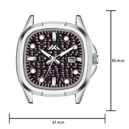 LUXURIT Men Patterned Dial & Stainless Steel Straps Analogue Date Aperture Watch LXMT-834 image 5