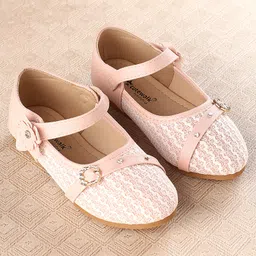 Cute Walk by Babyhug Bellies With Velcro Closure & Embroidery Detailing- Pink image 2