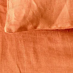 Pravaah India King Size Rust Orange Hemp Bedsheet Set | 100% Hemp & Herringbone Weave | Sawera image 2