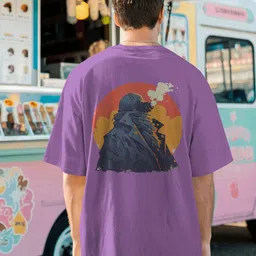 SENO TEX Graphic Printed Oversized Cotton T-shirt image 2