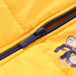 Wingsfield Full Sleeves Typography Printed Hooded Jacket - Yellow image 3