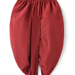 Babyhug 100% Cotton Woven Full Sleeves Floral Printed Kurta with Dhoti Set - Indigo Blue & Red image 4