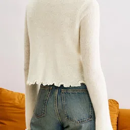 Outzidr Self Design Full Sleeves Cardigan image 4