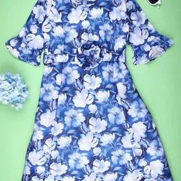 V-Mart Floral Print Fit & Flare Dress-image-19