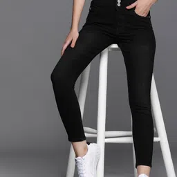 Allen Solly Woman High-Rise Stretchable Cropped Skinny Fit Jeans-picture-33